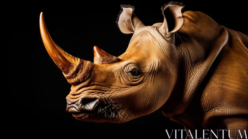 Rhinoceros Portrait - Animal Photography AI Image