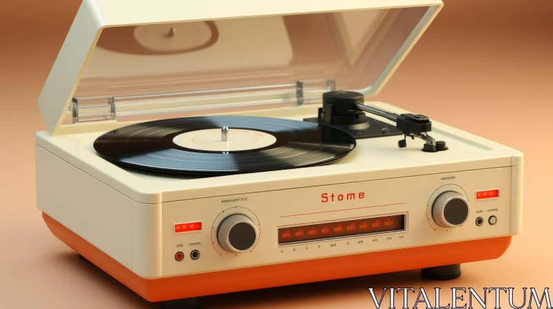 Vintage Record Player - Music Retro Vibes AI Image