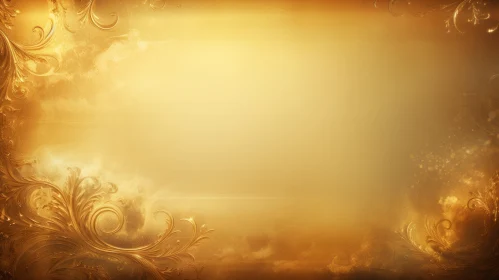 Golden Radial Gradient Background with Subtle Floral Pattern