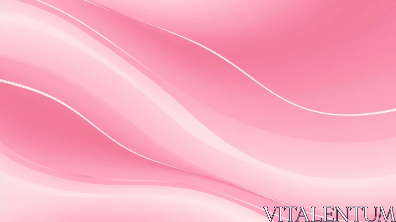 Pink Gradient Background with Smooth Waves AI Image
