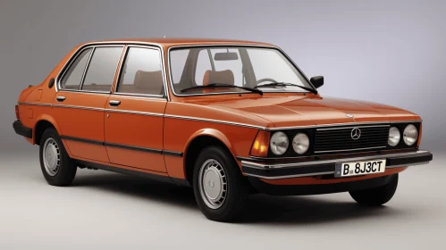 Captivating Orange Car: Photorealistic Rendering and Post-'70s Ego Generation