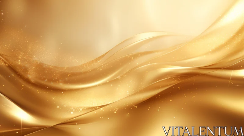 Elegant Golden Wave Pattern Background AI Image