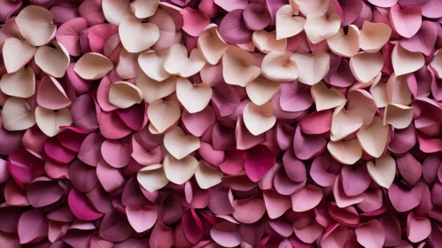 Elegant Rose Petal Wall - Textured Floral Background