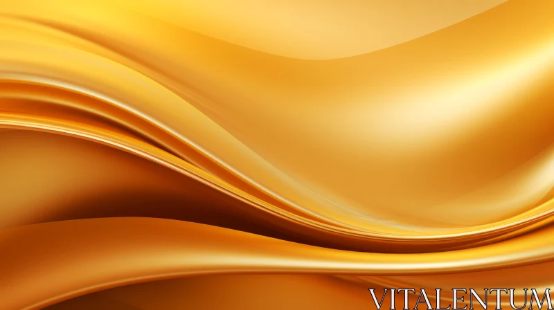 Golden Gradient Waves Background AI Image