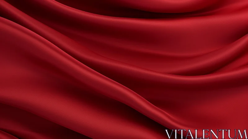 AI ART Luxurious Red Silk Fabric Texture for Background Use