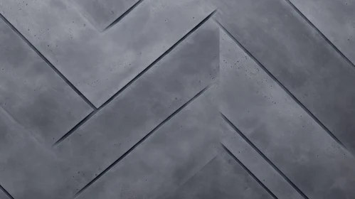 Sharp Concrete Wall with Herringbone Pattern