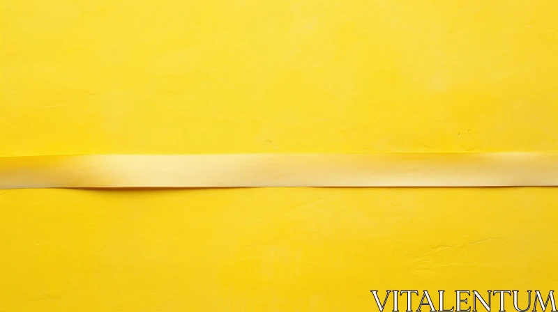 Yellow Ribbon Close-up on Matte Background AI Image