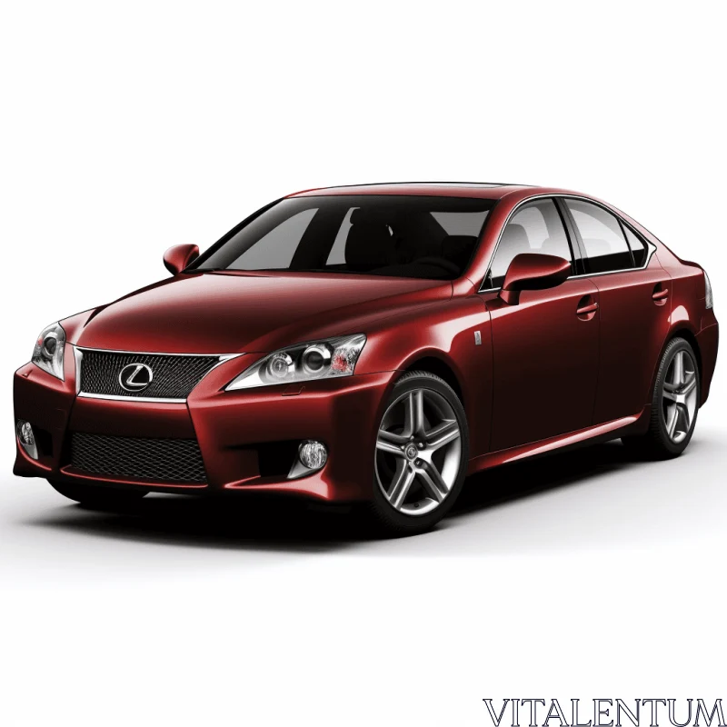 Captivating Red Lexus IS350 in Dark Brown Style AI Image