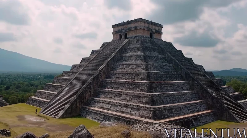 Chichen Itza Pyramid in Mexico AI Image