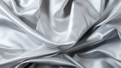 Silver Silk Fabric Texture - Smooth and Flowing Folds