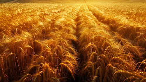 Golden Wheat Field Ready for Harvest
