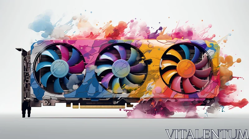 Innovative Digital Painting of a Video Card AI Image