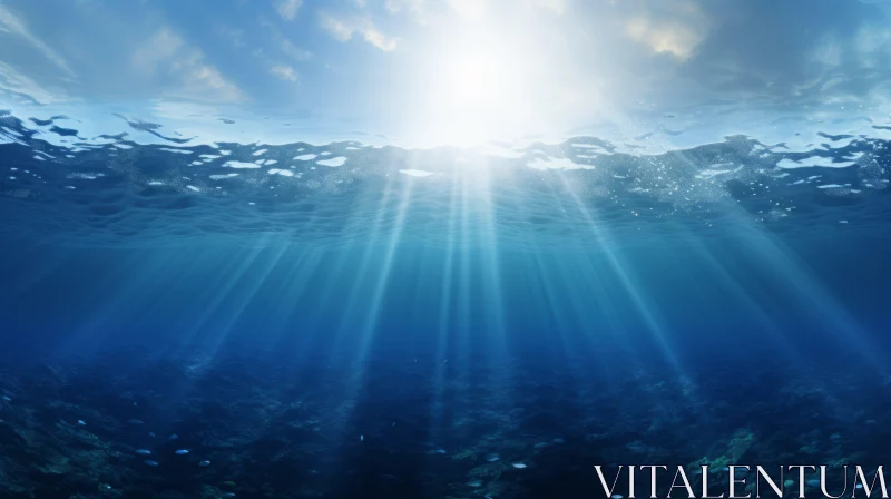 Enchanting Underwater Scene Illustration AI Image