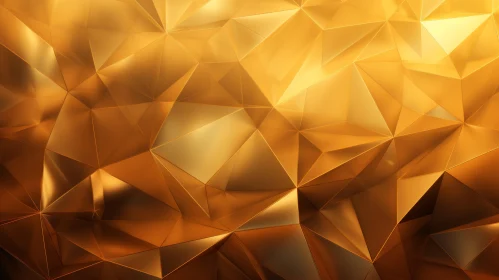 Golden 3D Abstract Polygonal Background