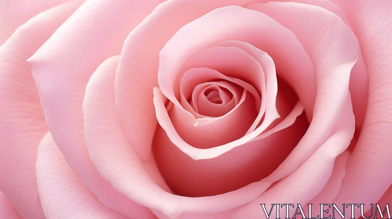 Pink Rose Close-Up | Soft Petals in Full Bloom AI Image