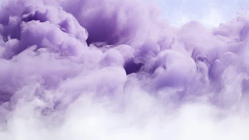 Ethereal Purple Smoke on White Background