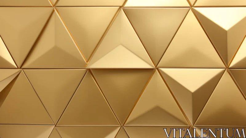 Golden Geometric Pattern - 3D Rendering for Website Background or Texture AI Image