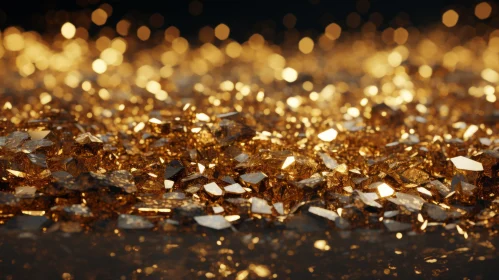 Luxurious Gold Nuggets Close-Up