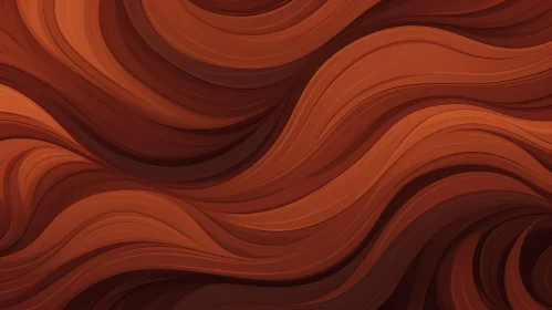 Rich Brown Flowing Liquid Abstract Art