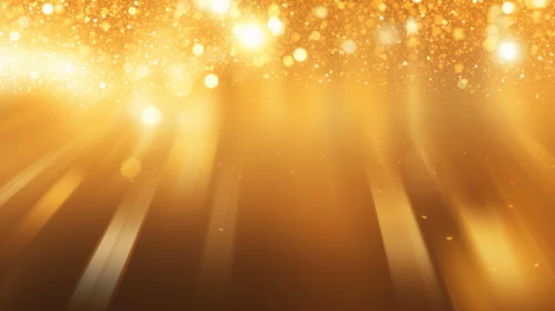 Golden Glitter Background with Spotlight