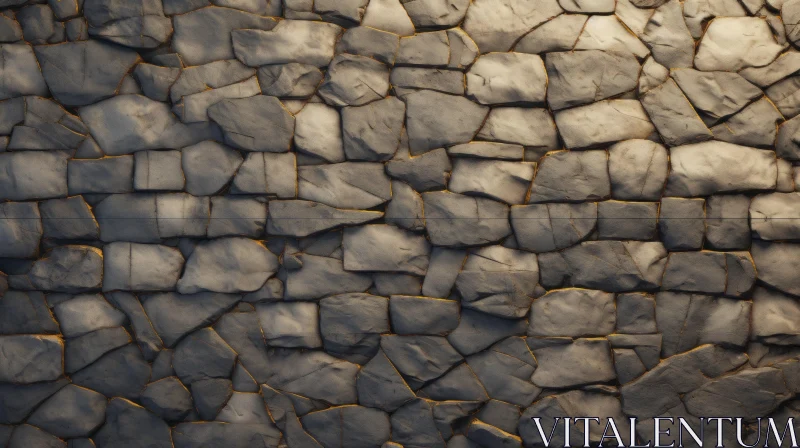 AI ART Stone Wall Texture for 3D Rendering