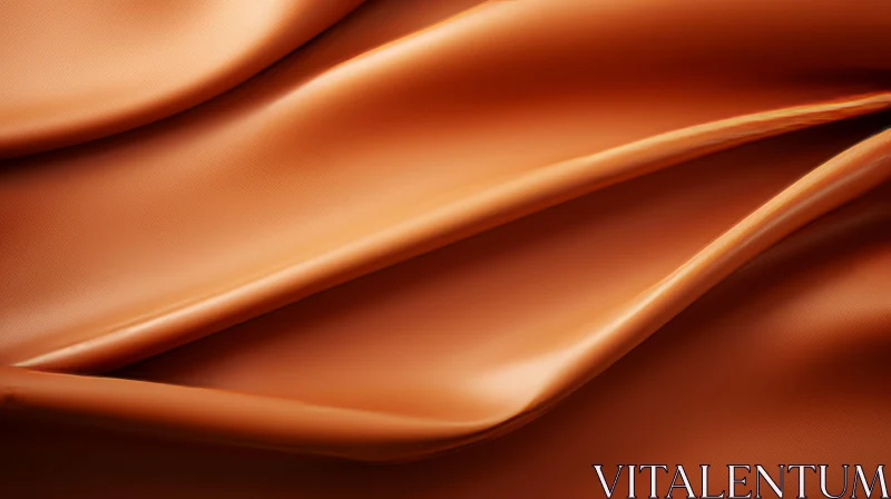 AI ART Orange Silk Fabric Close-Up