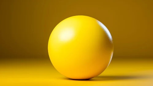 Yellow Sphere 3D Rendering