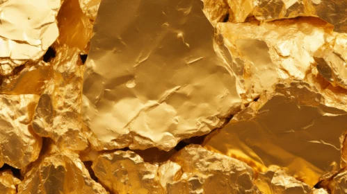 Glinting Gold Nuggets: Close-Up Treasure