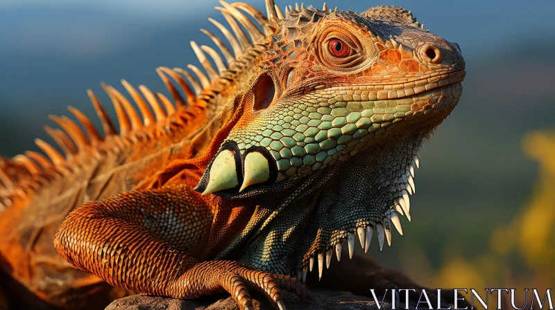 Close-up Iguana Image - Wildlife Photography AI Image