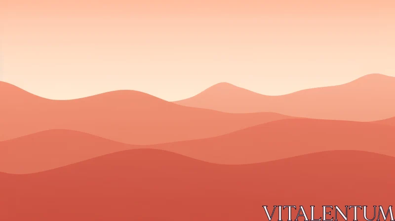 Desert Mountain Range Serenity AI Image