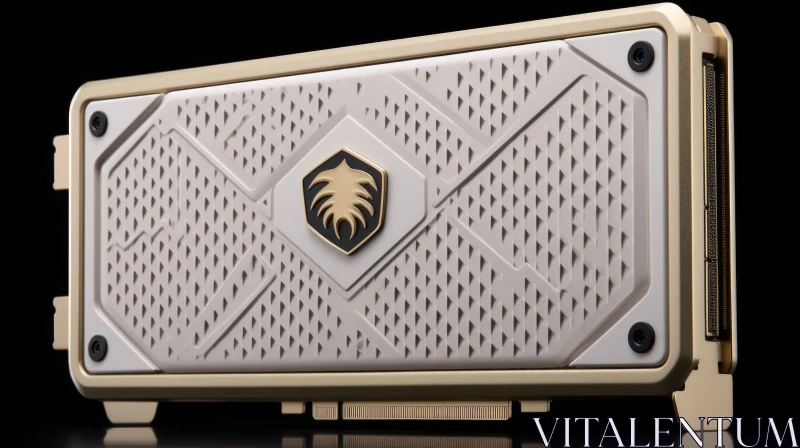 White and Gold Graphics Card - Detailed View AI Image