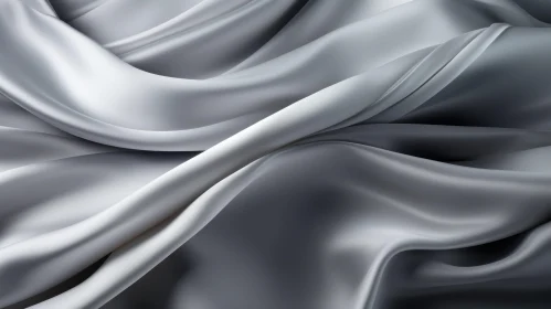 Elegant Gray Silk Fabric - Luxurious Texture and Design