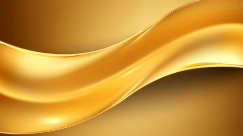Golden Wave Abstract Art - Unique Gold Background