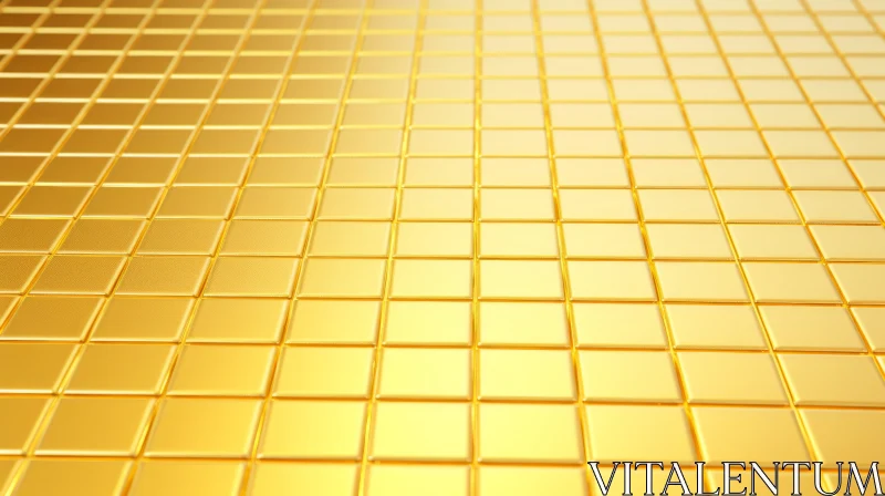 Luxurious Gold Grid Pattern Texture - 3D Rendering AI Image