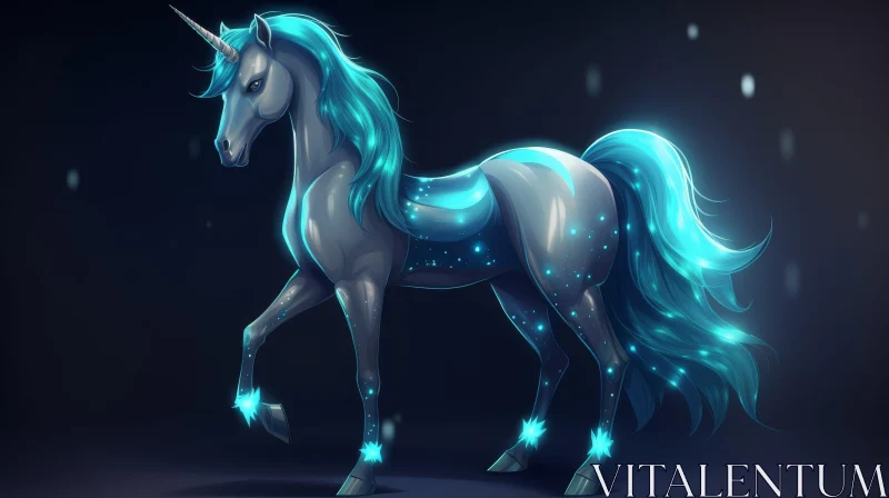 AI ART Majestic Unicorn Digital Painting