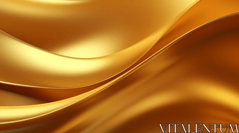 Elegant Gold Surface - 3D Rendering AI Image