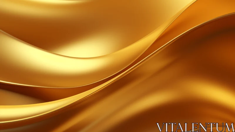 AI ART Elegant Gold Surface - 3D Rendering