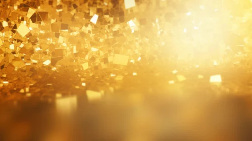Golden Cubes 3D Rendering for Luxury Background