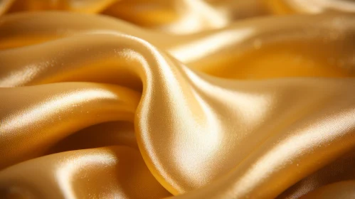 Golden Silk Fabric - Smooth and Shiny Texture