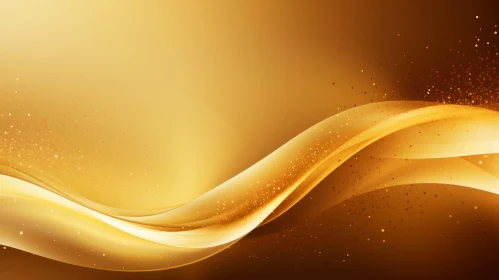 Golden Wave - Abstract Art