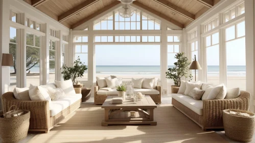Coastal Living Room with Ocean View