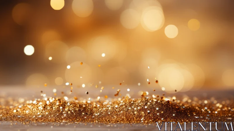 Golden Glitter Background - Festive and Elegant Sparkle AI Image