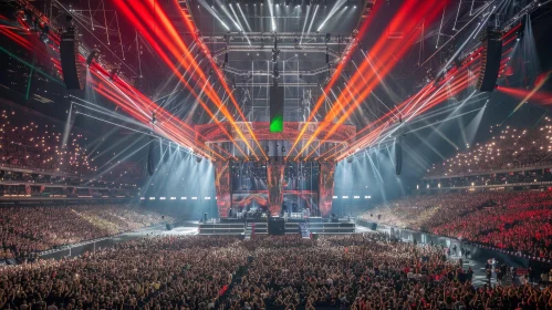 Indoor Concert Arena with Stage and Crowd