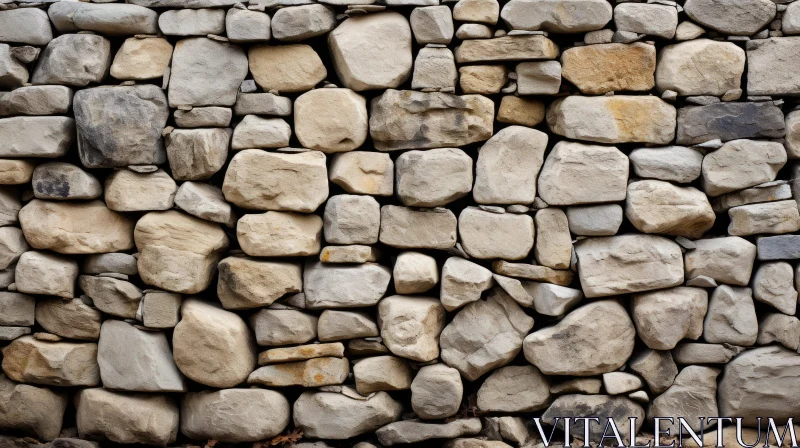 Stone Wall Texture - Rough Surface and Irregular Stones AI Image