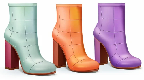 Stylish High-Heeled Boots in Various Colors