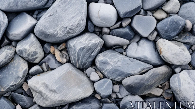 AI ART Tranquil Water-Worn Stone Pile