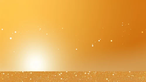Golden Gradient Background with White Glitter Dots