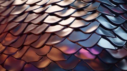Seamless Metallic Dragon Scales Texture with Bronze Tint