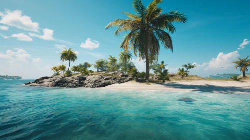 Tropical Island Paradise - Lush Vegetation and Clear Waters