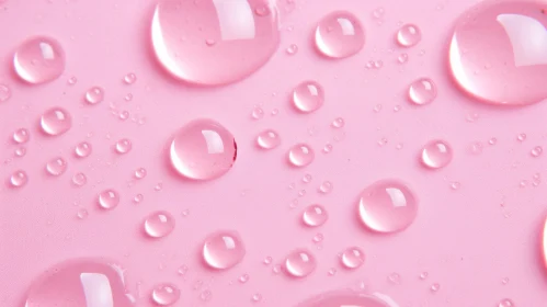 Delicate Water Drops Pattern on Light Pink Background